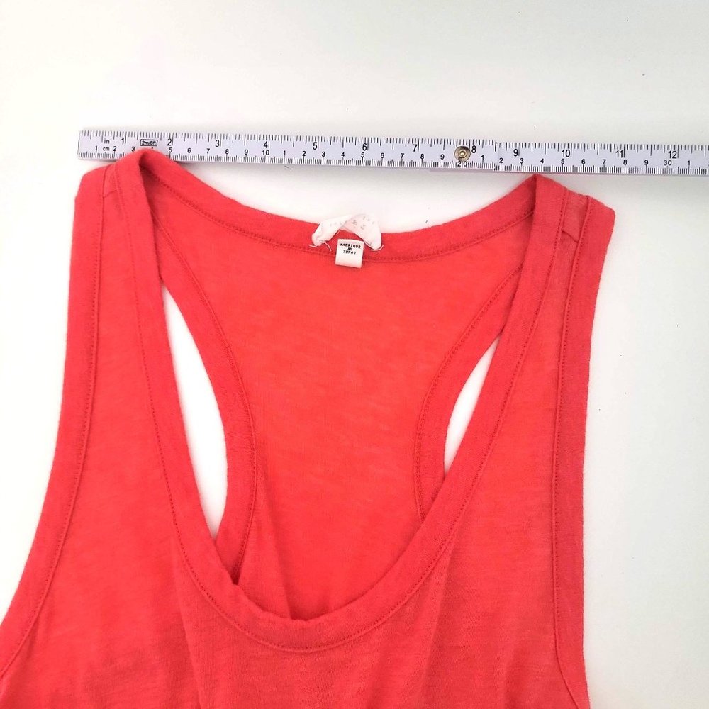 Soft Joie Coral Ruched Bottom Made in Peru Bodycon Tank Dress SZ Medium - Picture 11 of 12